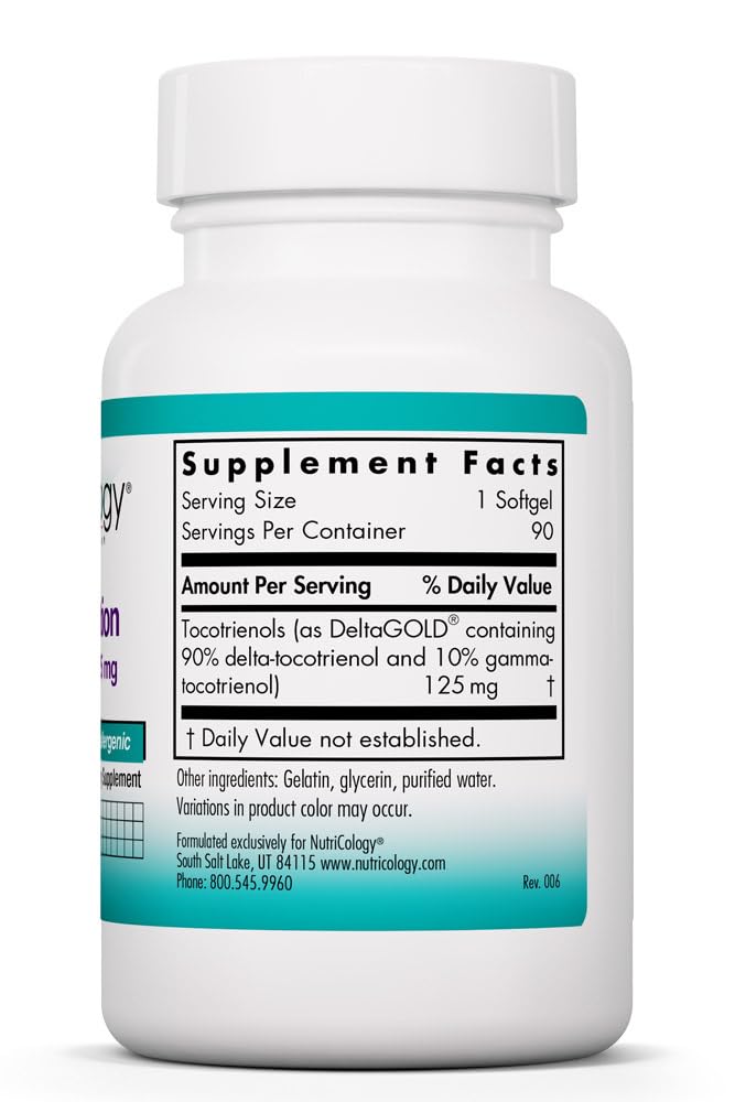 Allergy Research Group Nutricology Delta-Fraction Tocotrienols Softgels 90