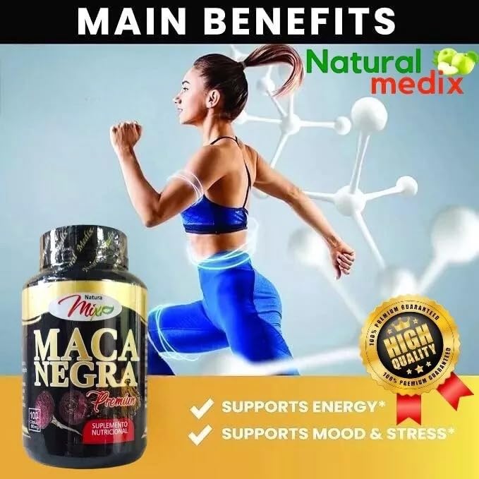Natural medix Premium Black Maca Root Capsule 1 Count