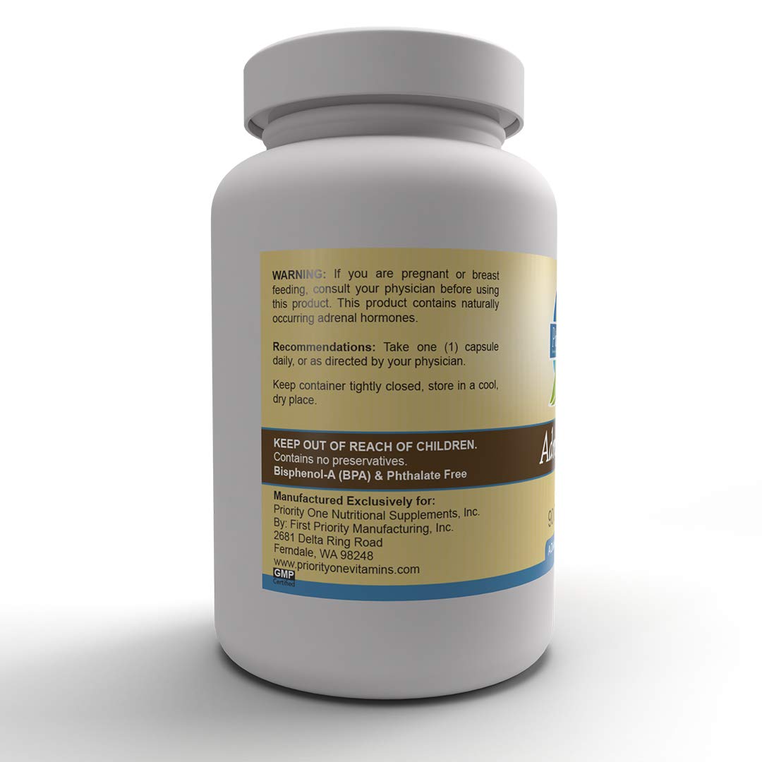 Priority One Adrenal 250mg, 90 Capsules