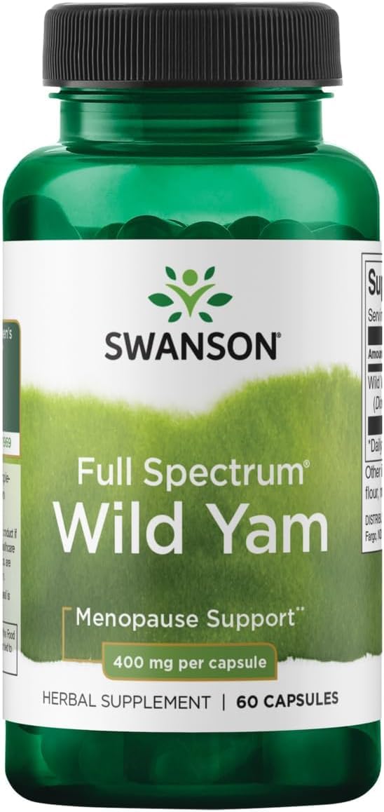 Swanson Full Spectrum Wild Yam 400 mg Capsule, 60 Capsules