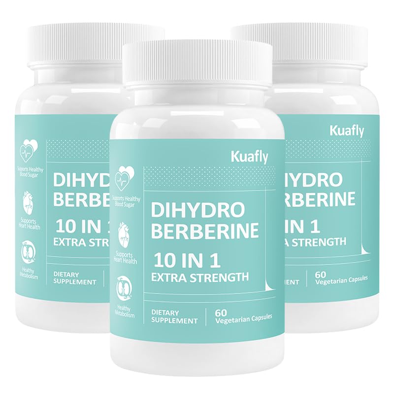 KUAFLY Dihydroberberine Supplement HCl 750mg Capsules, 180 Count