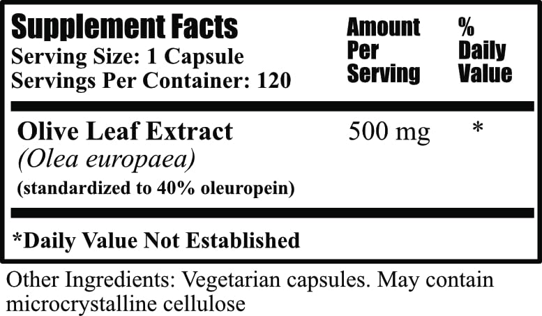 Daily Manufacturing Olive Leaf Extract Capsules 120