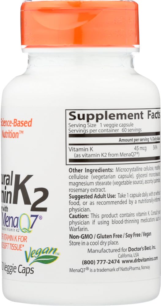 Doctor's Best Natural Vitamin K2 MenaQ7 Capsule 1 Count