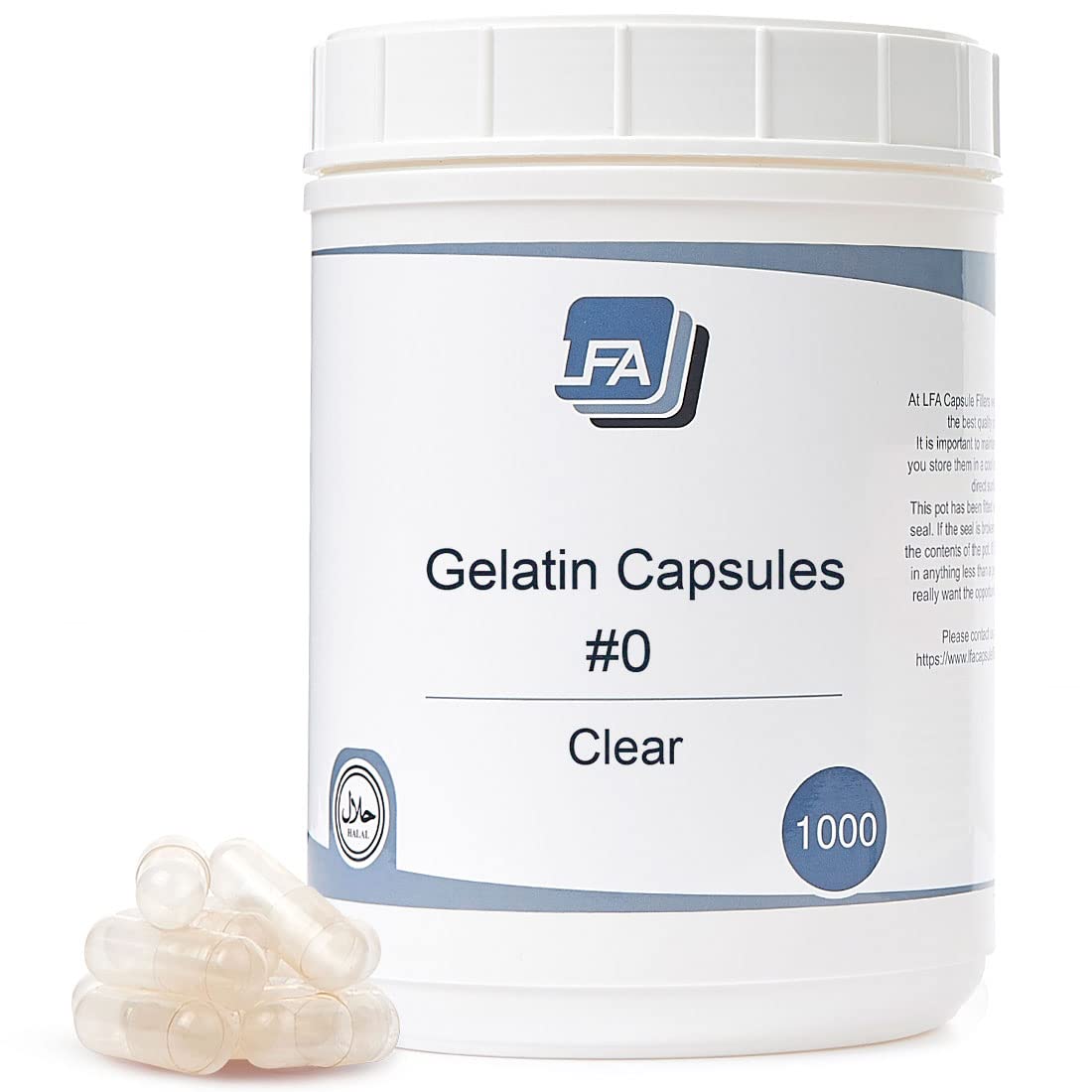 LFA Tablet Presses Empty Gel Capsules 1000 Count