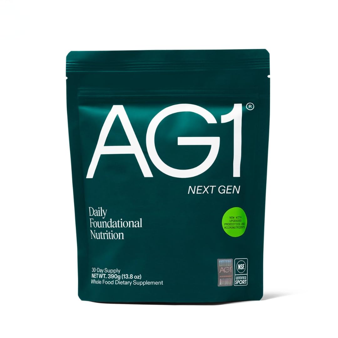 AG1 Next Gen Greens Powder Superfood and Probiotic Blend, Powder, 13.8 oz