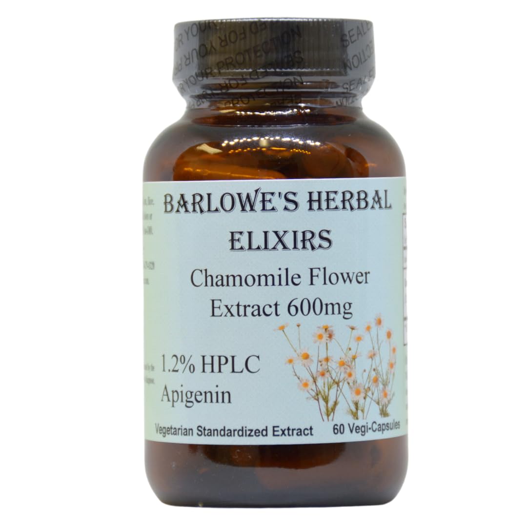 Barlowe's Herbal Elixirs Chamomile Flower Extract Capsules 60 Count