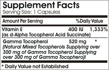 Naturetition Supplements Gamma E Vitamins Capsules 1 Capsule