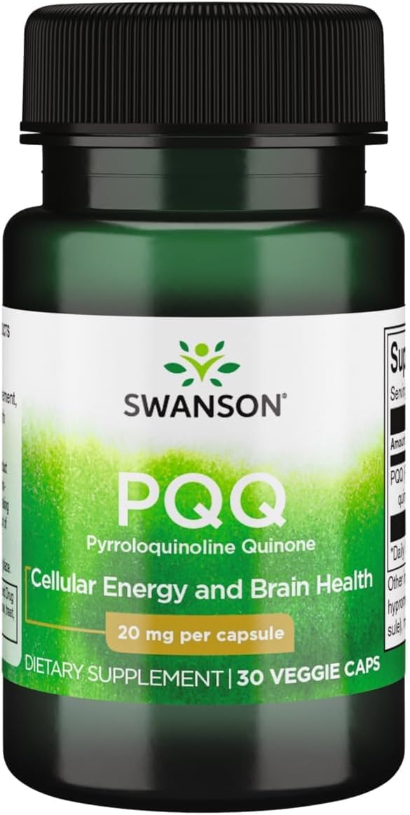 Swanson PQQ Pyrroloquinoline Quinone 20 mg Vegan Capsules 30 Count
