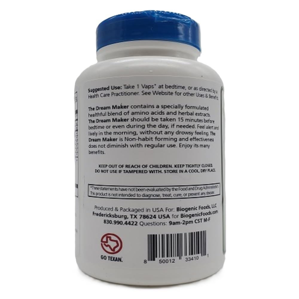 Biogenic Foods Dream Maker P.M. Formula for Mood, Stress & Sleep Capsule 60 Capsules