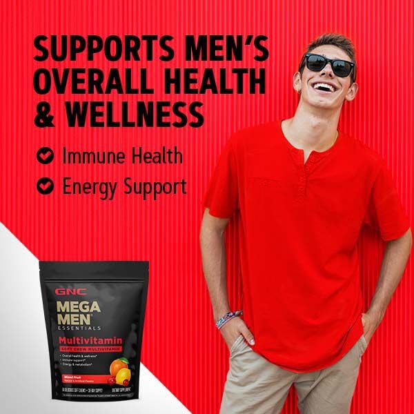 GNC Mega Men Soft Chew Multivitamin for Men, Chewable, 60 Count