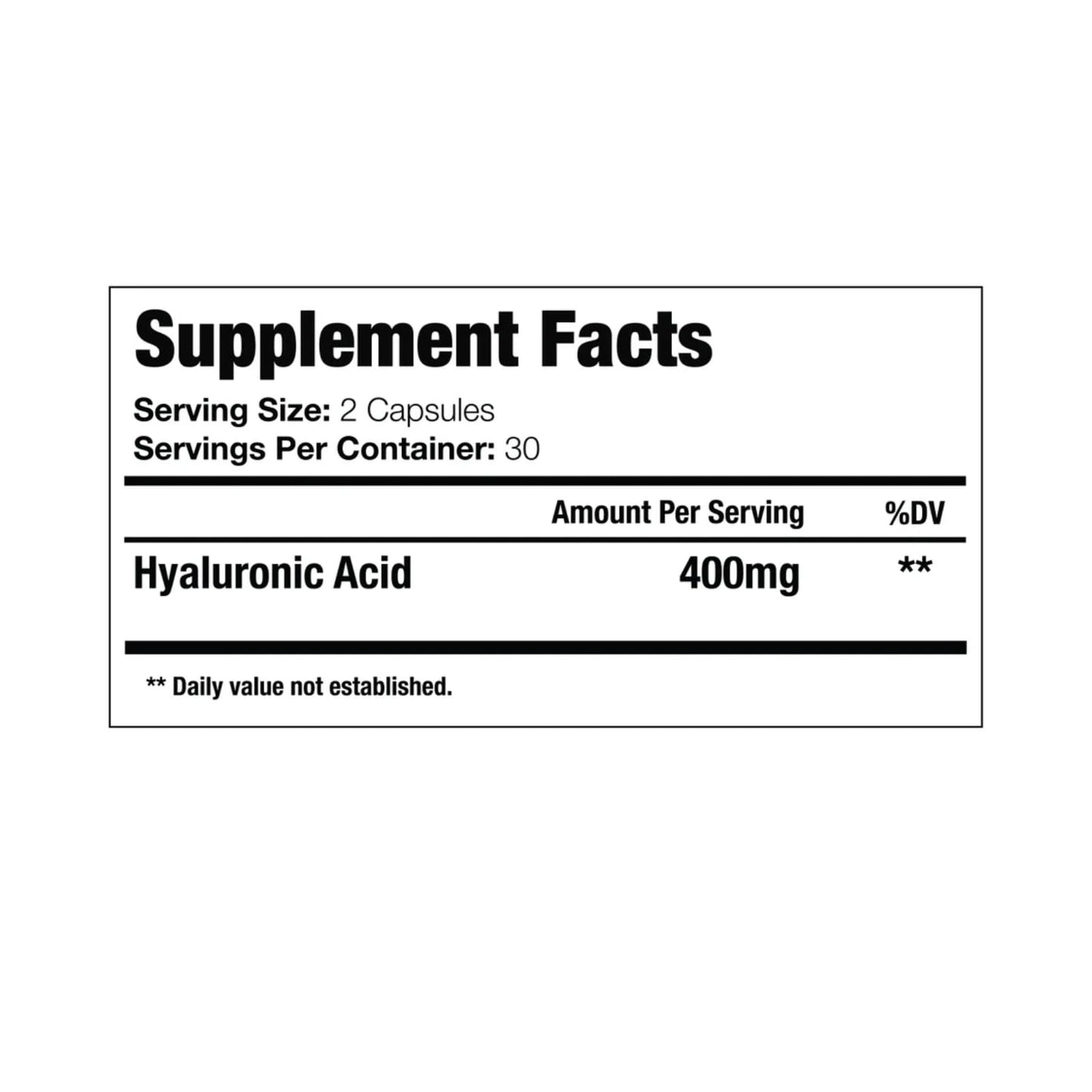 GenuinePurity Liposomal Hyaluronic Acid Supplement - Advanced HLA 400mg for Deep Tissue Hydration, Joint Lubrication & Skin Elasticity - Premium Anti-Aging Moisture Support, 60 Capsules
