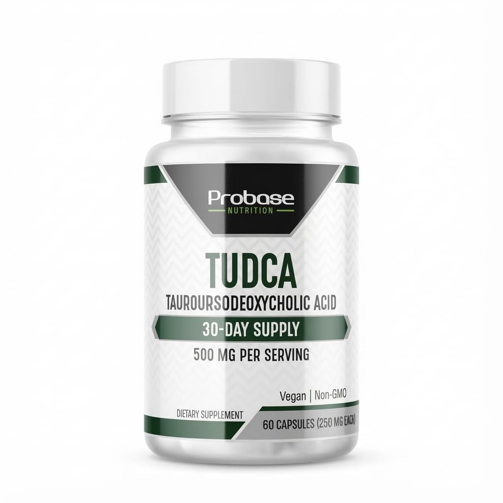 Probase Nutrition TUDCA – Premium Liver Support, Cleanse, Detox and Repair Supplement – 500mg Per Serving, 60 Capsules