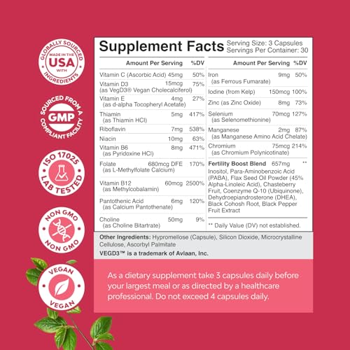 Natures Craft Fertility & Preconception Gummies for Women with Inositol & Folic Acid – Hormone Balance & PMS Support