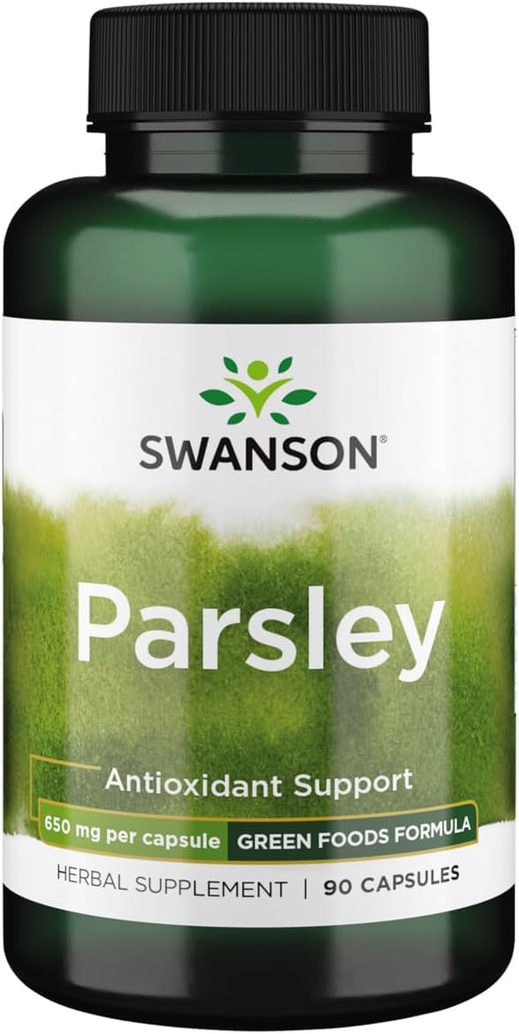 Swanson Parsley Antioxidant 650 Milligrams Capsules 90 Count