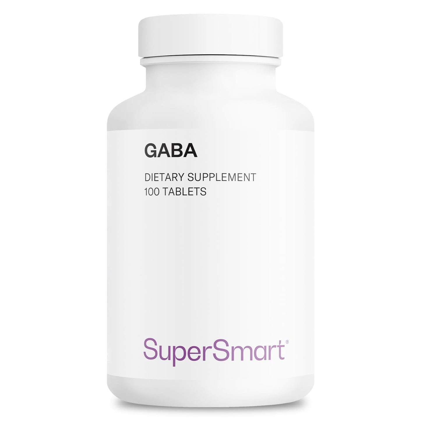 Supersmart GABA 750mg per Day (High Strength) Gamma-Amino Butyric Acid GABA Supplement Tablet, 100 Tablets