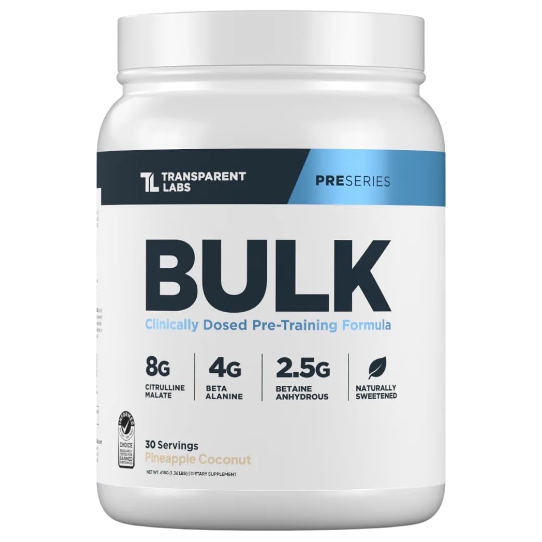Transparent Labs Bulk Pre Workout Powder