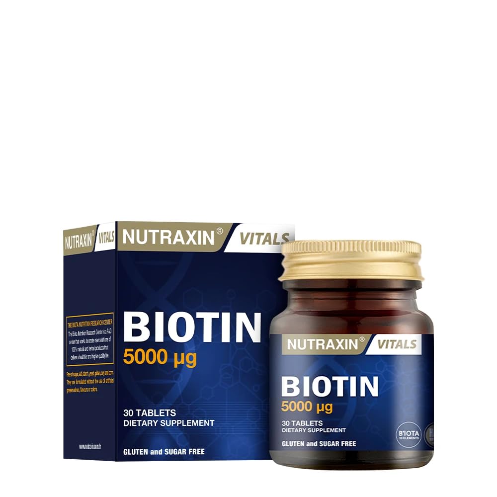 Nutraxin Vitals Biotin 5000 mcg Capsules 30
