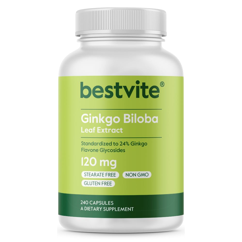 BESTVITE Ginkgo Biloba 120mg Capsules, 240 Count
