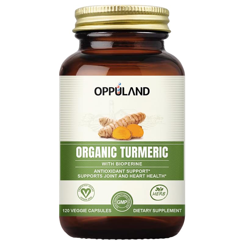 Oppuland Organic Turmeric Capsules 120 Count