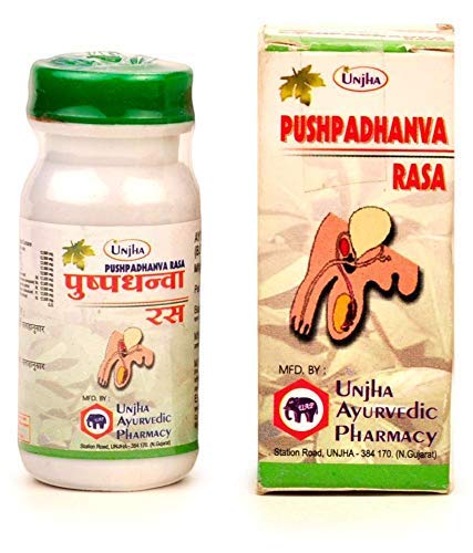 Zed Blue UNJHA'S PUSHPADHANVA RASA Tablets, 2 Pack