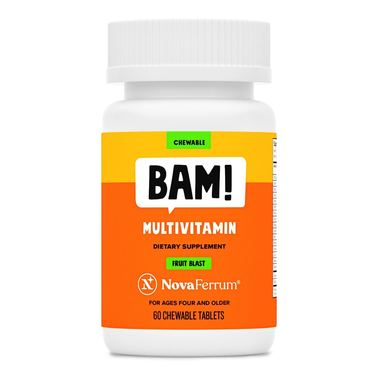 NovaFerrum BAM Chewable Multivitamin 60 Chewable Tablets