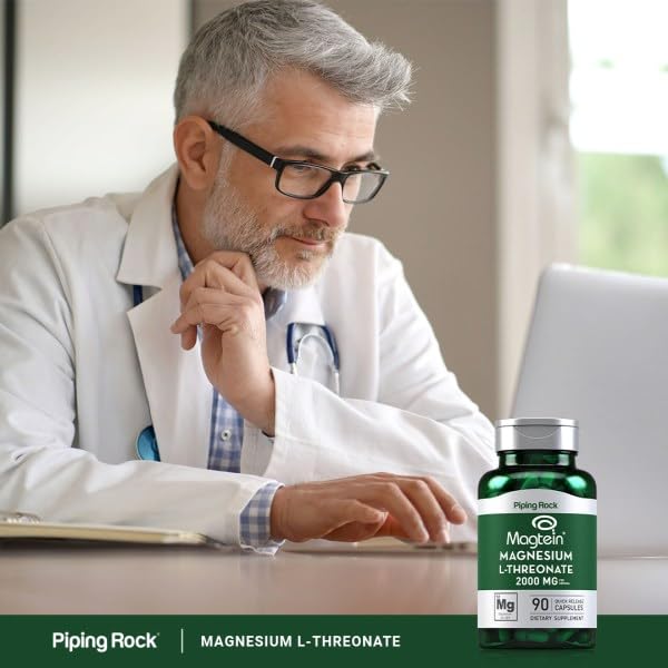Piping Rock Magnesium L-Threonate Capsules 2000 mg, 90 Count
