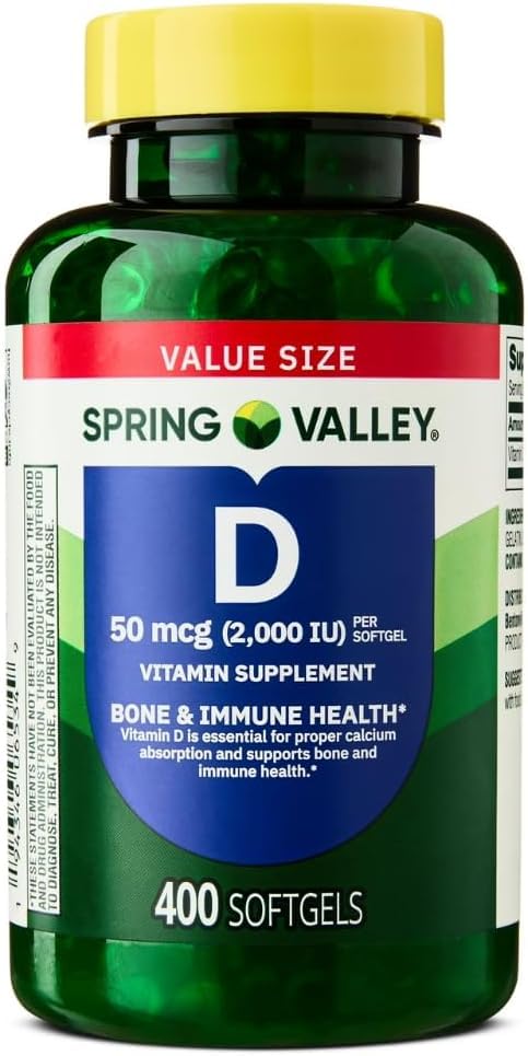 Generic Vitamin D3 50 mcg (2000IU) Softgel 400 Count