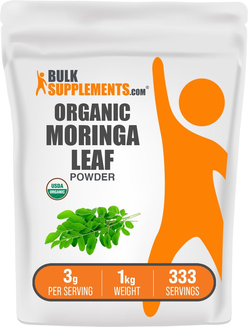BulkSupplements Organic Moringa Leaf Powder 35.27 oz