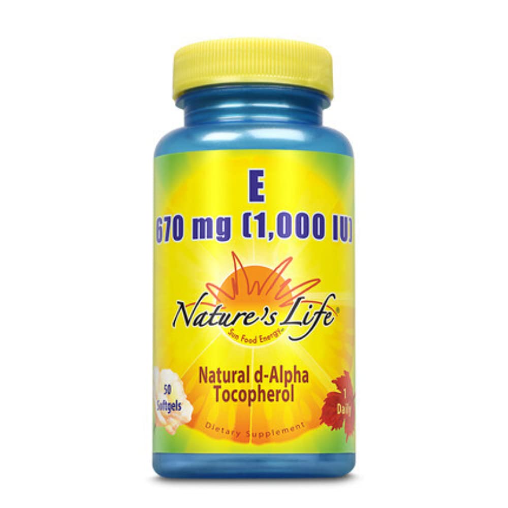 Nature's Life Vitamin E Softgel 50 Count