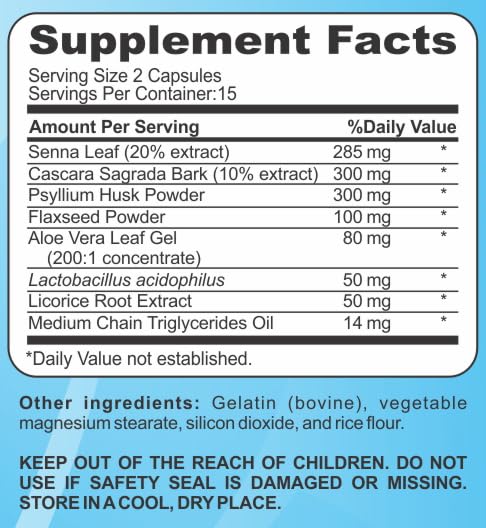 PRIMAL RESOURCE 15 Day Cleanse & Detox – Supports Digestive Health, Regularity & Gut Cleanse – Herbal with Probiotics Capsule, 30 Count