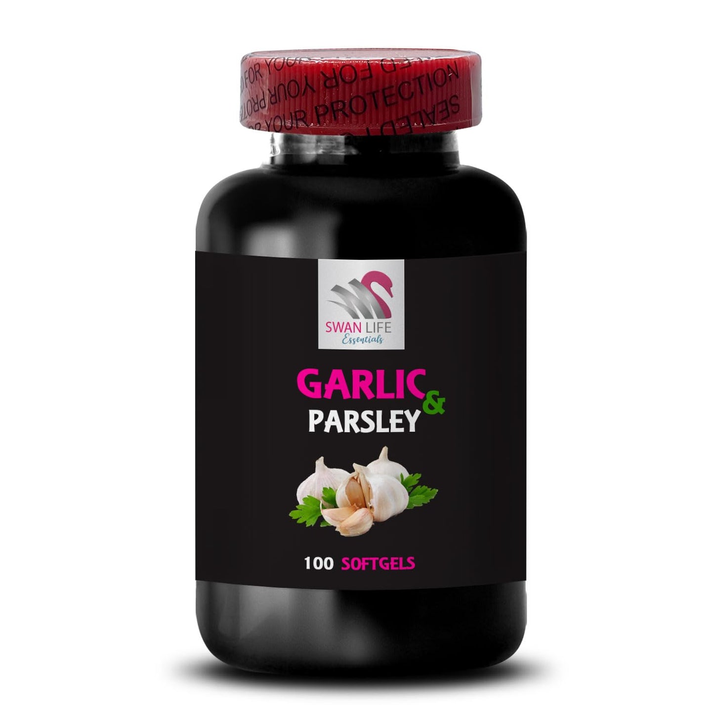 SWAN LIFE ESSENTIALS Garlic and Parsley Odorless Capsules, 300 Capsules