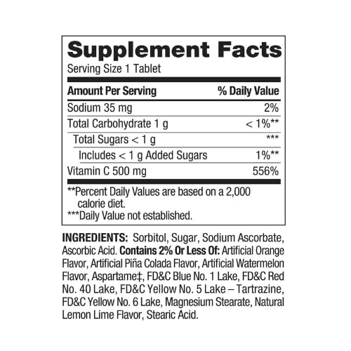 Generic Chewable Vitamin C Tablets, 200 Count