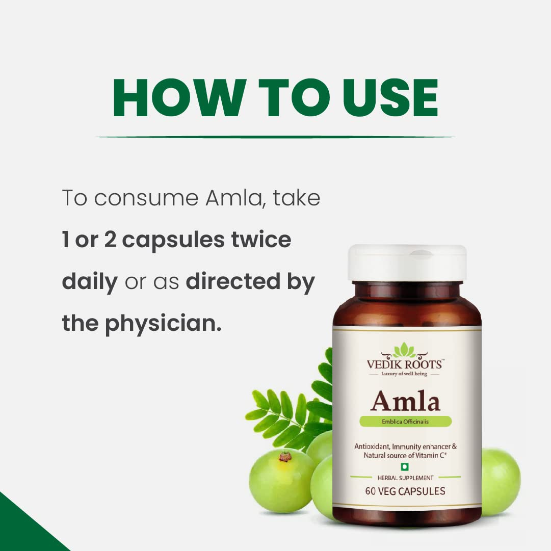 VEDIKROOTS Amla Capsules Capsule, 1 Count