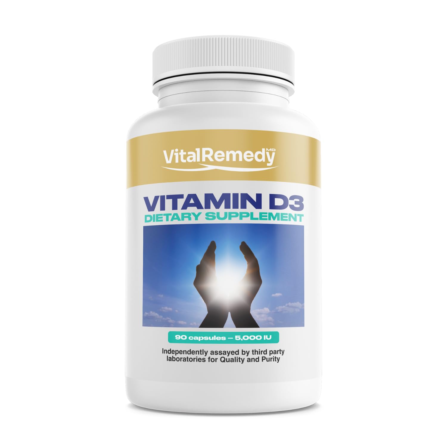 VitalRemedyMD Vitamin D3 5000 IU Capsule, 90 Count