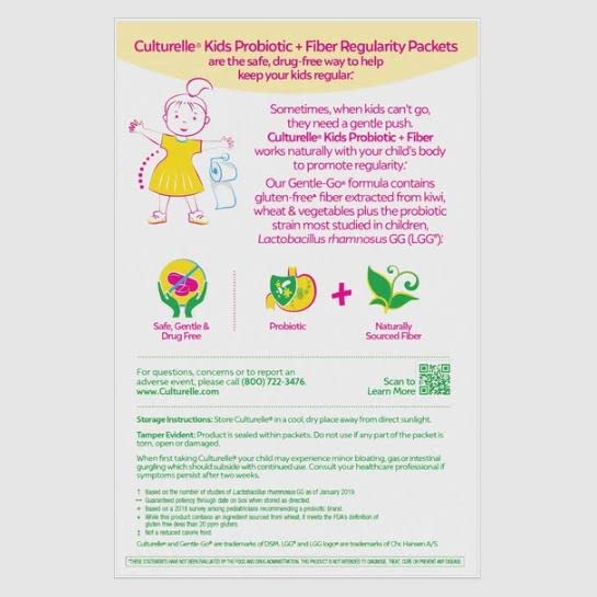 Culturelle Kids Regularity Probiotic & Fiber Dietary Supplement Powder 30.6
