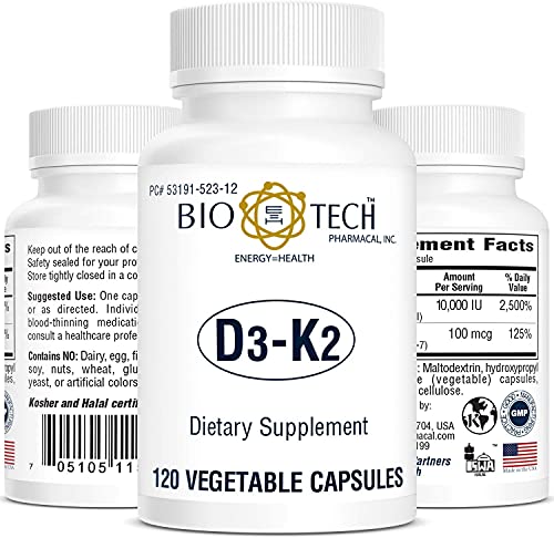 Bio-Tech Pharmacal D3-K2 Capsule 120 Count