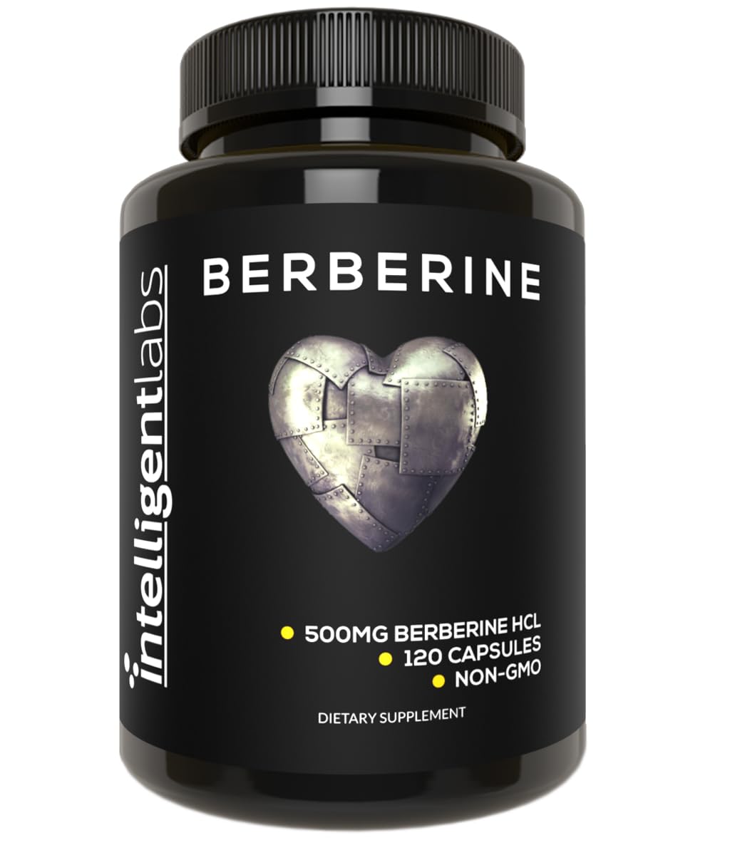 Intelligent Labs Berberine HCL Plus 500 mg per Capsule, 120 Capsules