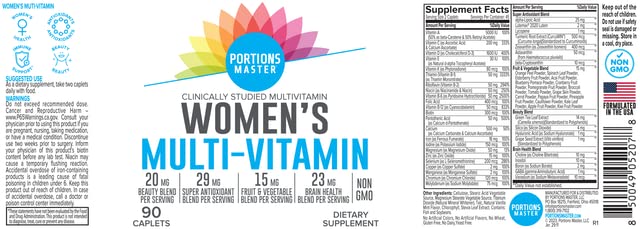 Portions Master Women's Multivitamin Caplet 60
