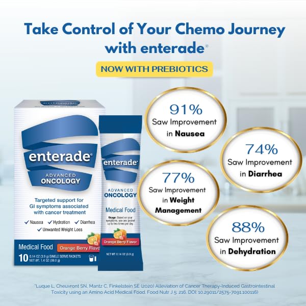 enterade Advanced Oncology Powder Packets Orange Berry, 10 Packets