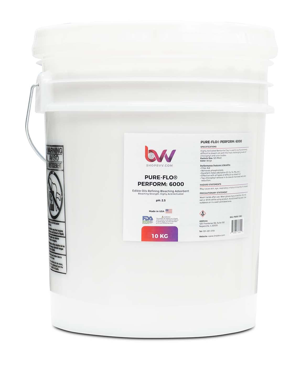BEST VALUE VACS BVV Pure-Flo Perform 6000 Highly Activated Bleaching & Decolorizing Bentonite Powder 88.1849