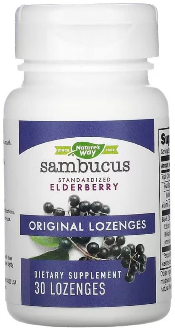 Nature's Way Original Sambucus Standardized Elderberry Lozenges, 30 Lozenges