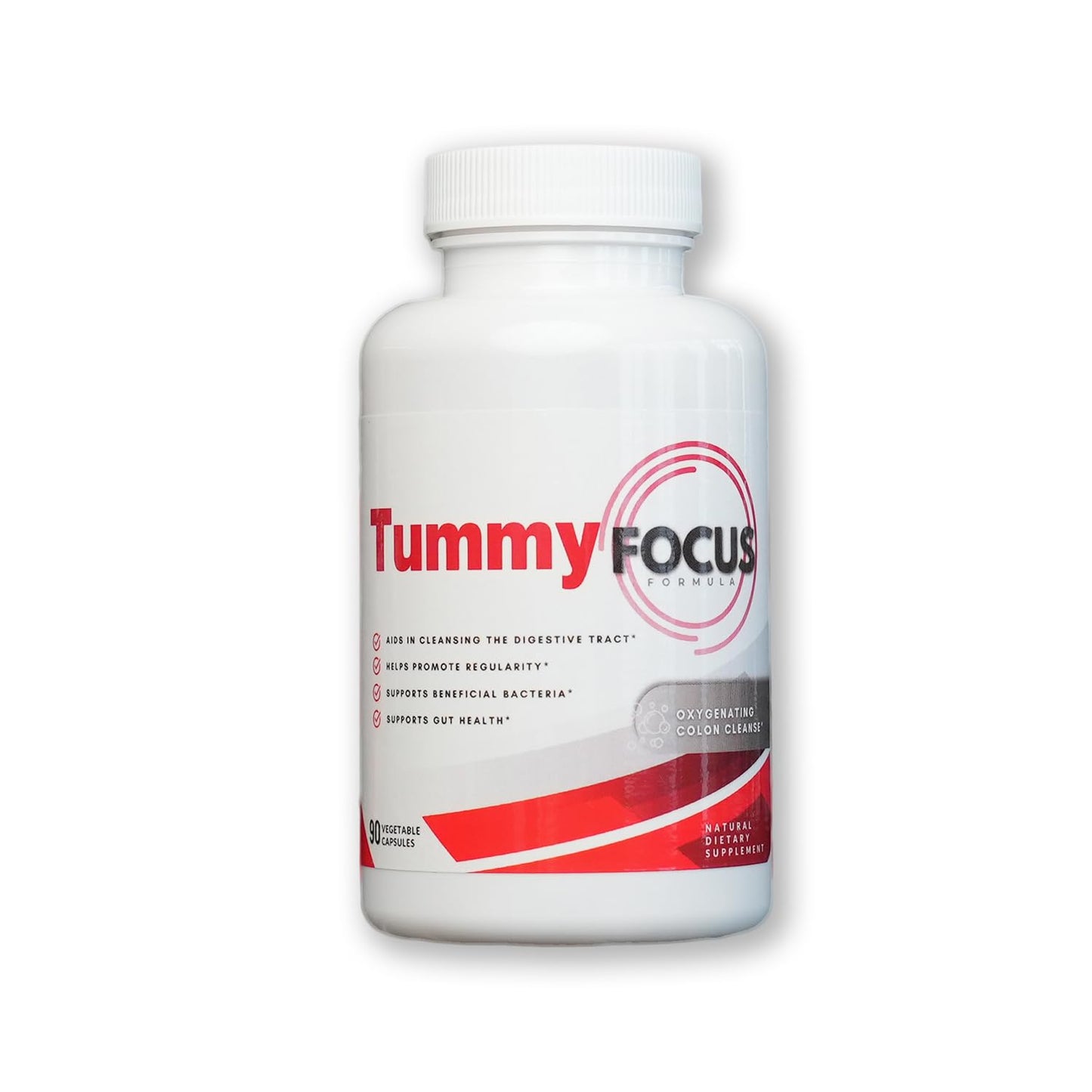 Health Focused JJ Smith Tummy Focus Magnesium Digestive Cleanse for Gut Regularity Capsules, 90 Count