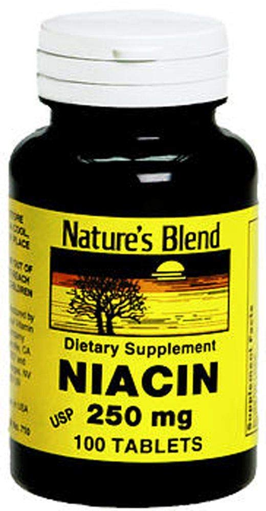 Nature's Blend Niacin 250 mg Tablet, 100 Count