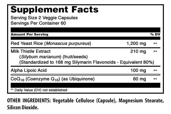 Amazing Nutrition Red Yeast Rice Complex Capsules 120 Count