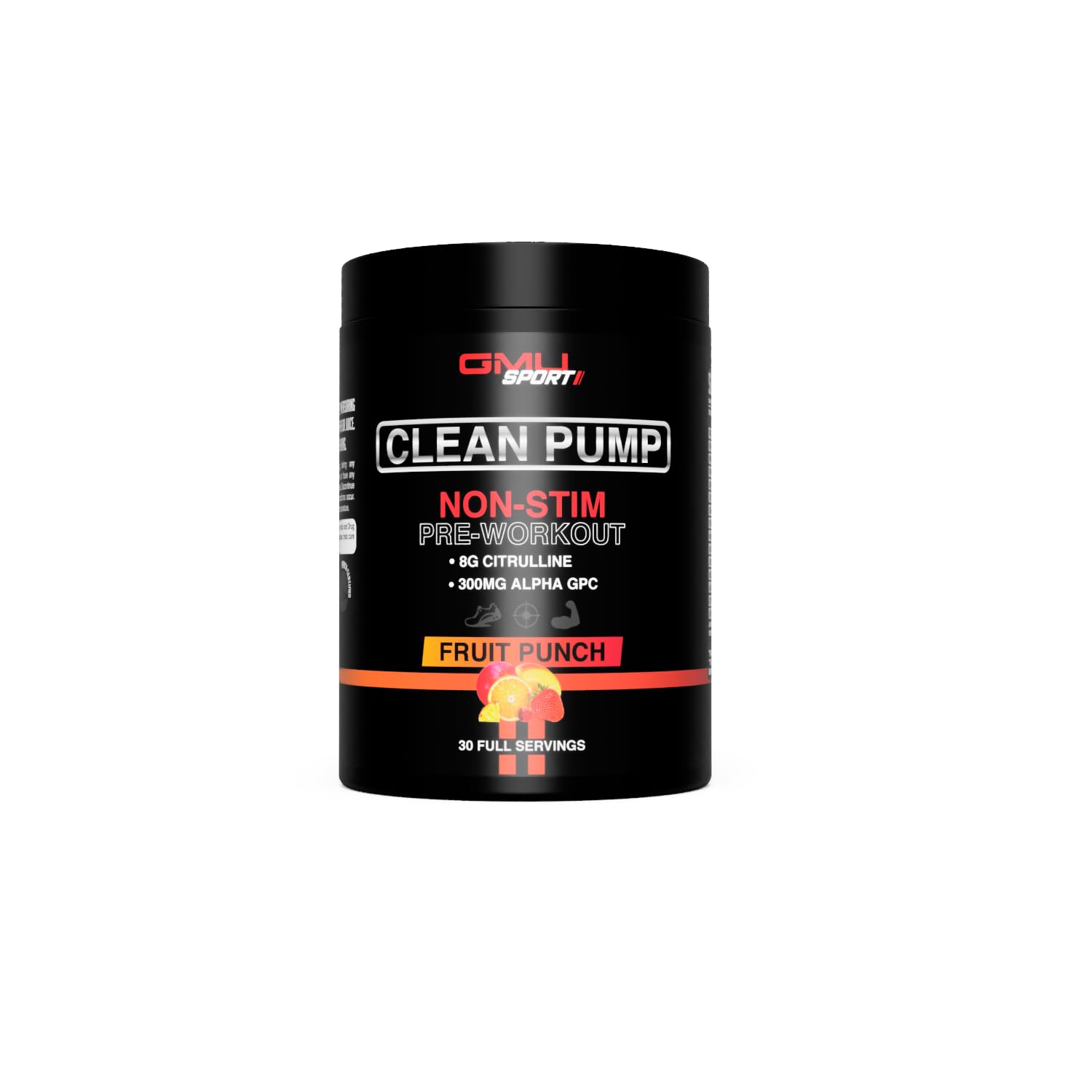 GMU SPORT Clean Pump Non-Stim Pre-Workout Powder 19.8 oz