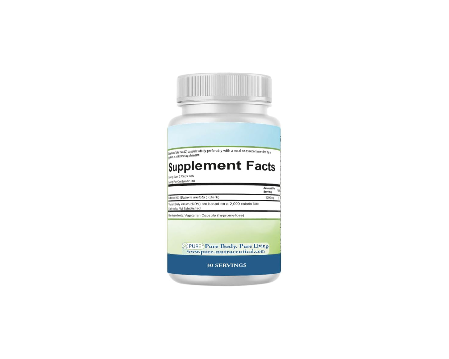 PURE Berberine Supplement, 60 Capsules