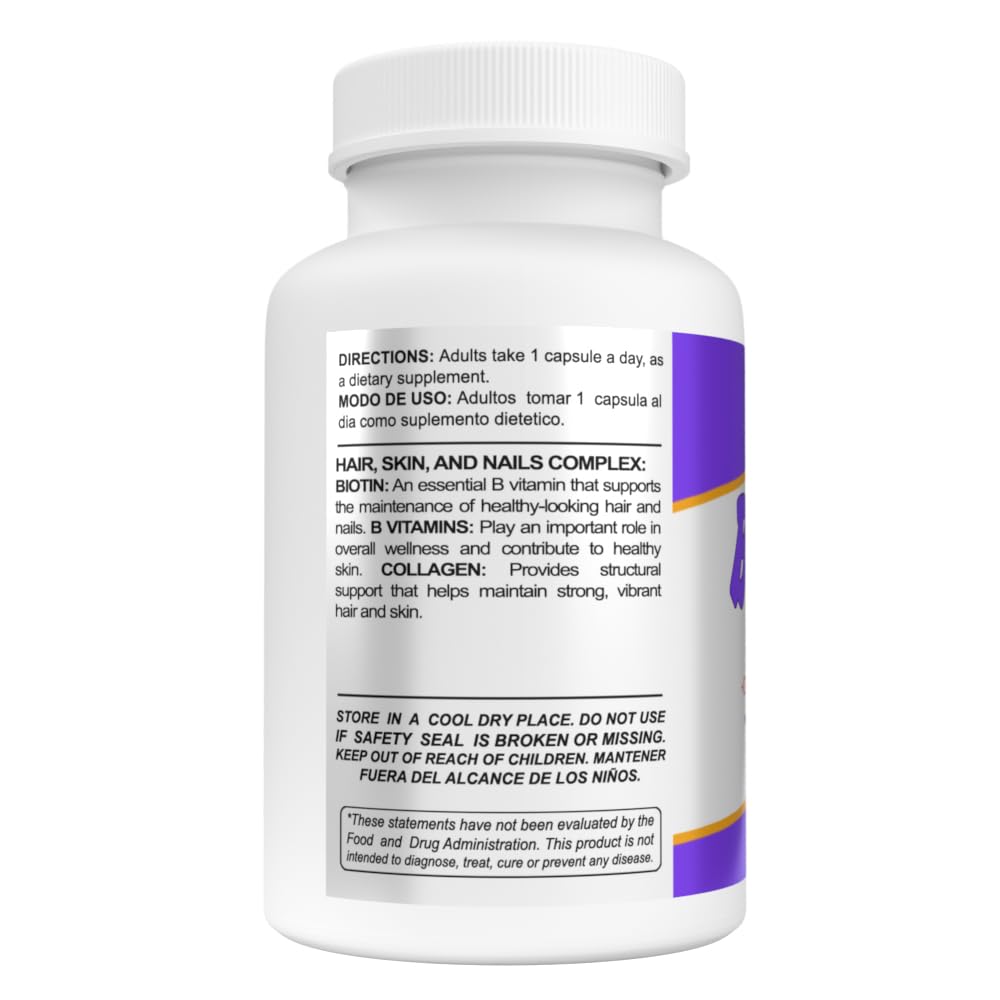 Sunshine Naturals Biotin Dietary Supplement Capsule, 5000 mcg, 450 Capsules