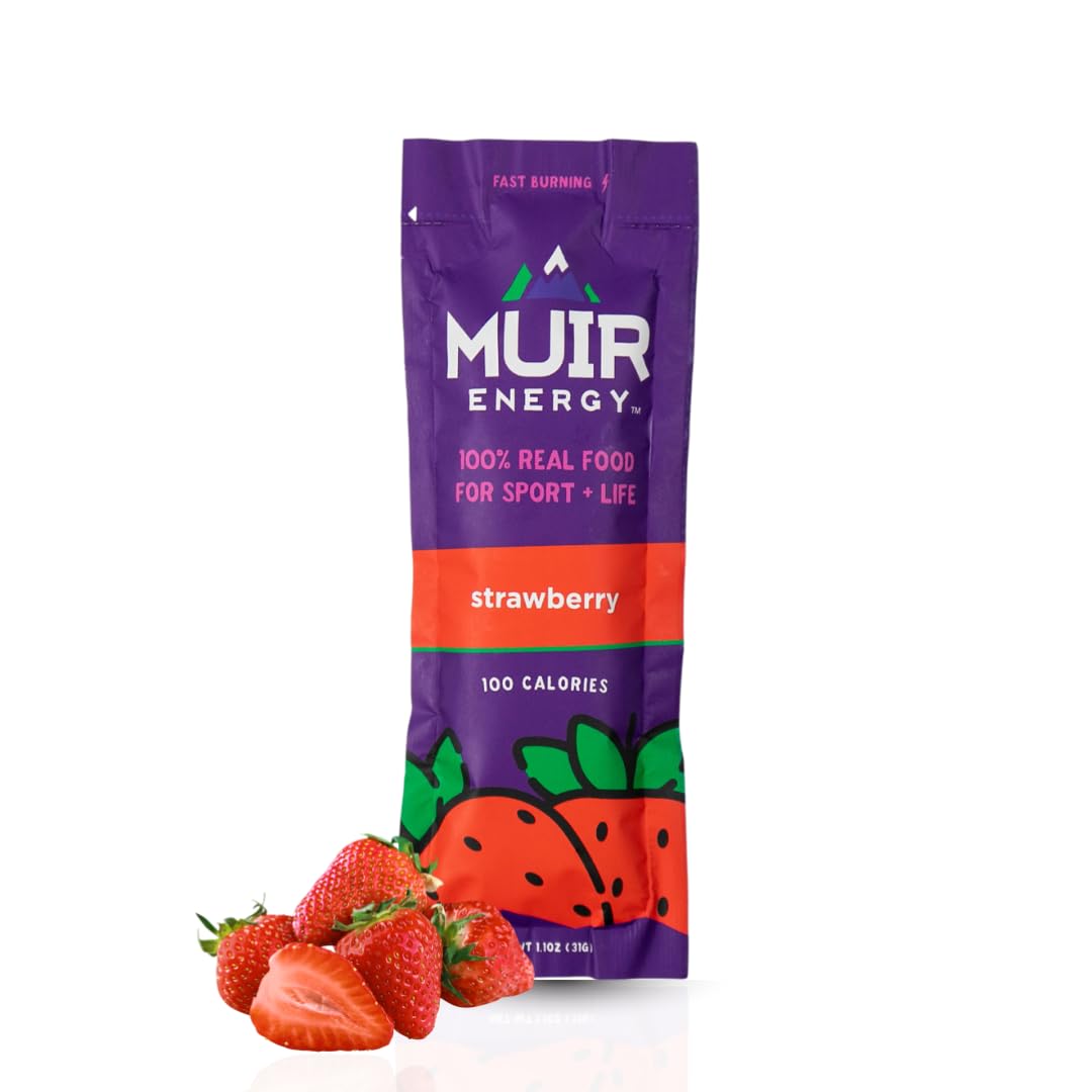 Muir Energy Strawberry Real Food Energy Gel 10 Pack
