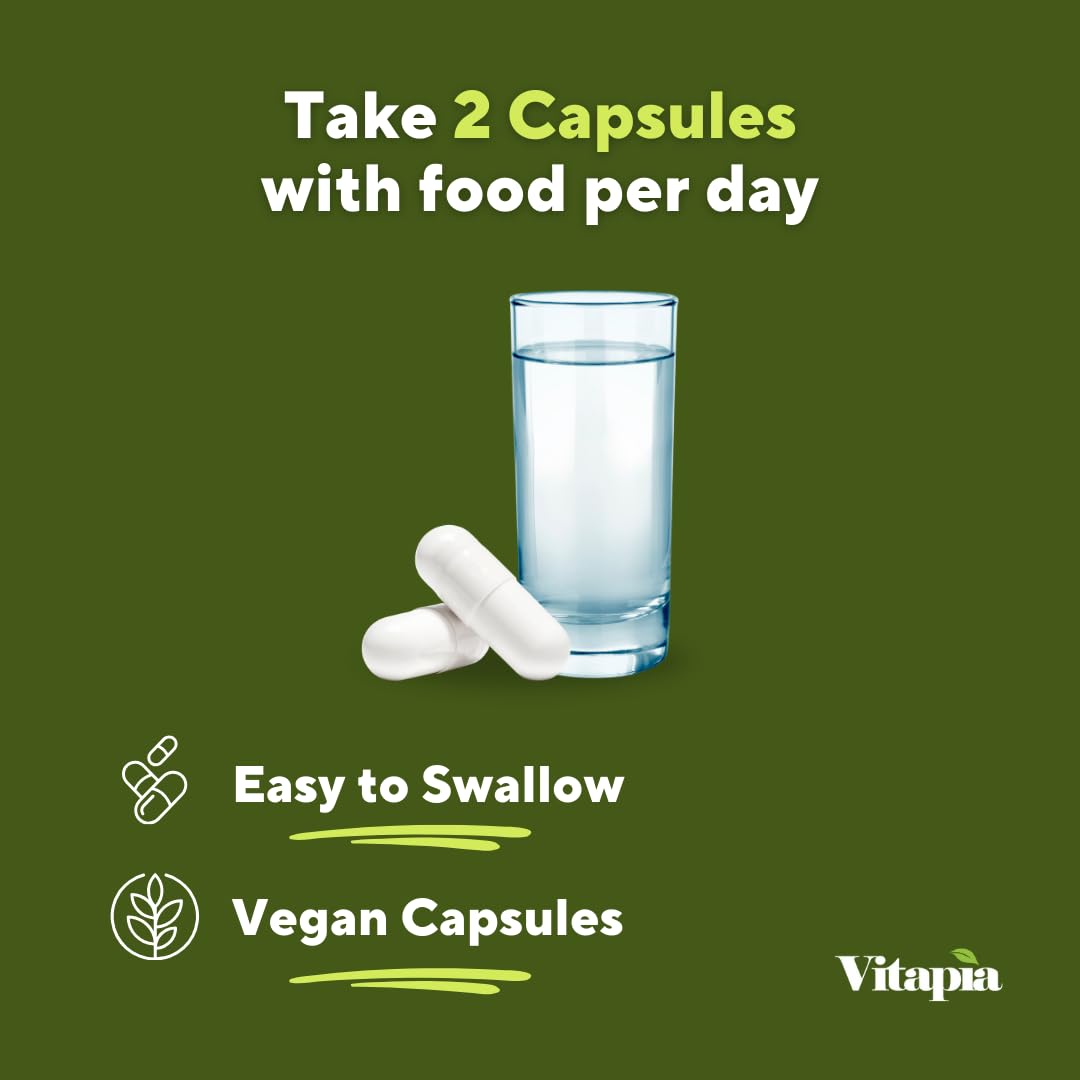 Vitapia Pure Fucoidan 85% Brown Seaweed Extract for Immune, Strong Cellular Health, Digestive Support - 1000mg Fucoidan Per Serving - 120 Veggie Capsules