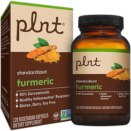 plnt Turmeric with 95% Curcuminoids Supports a Healthy Inflammation Response 450 mg (120 Vegetarian Capsules) Capsules 1